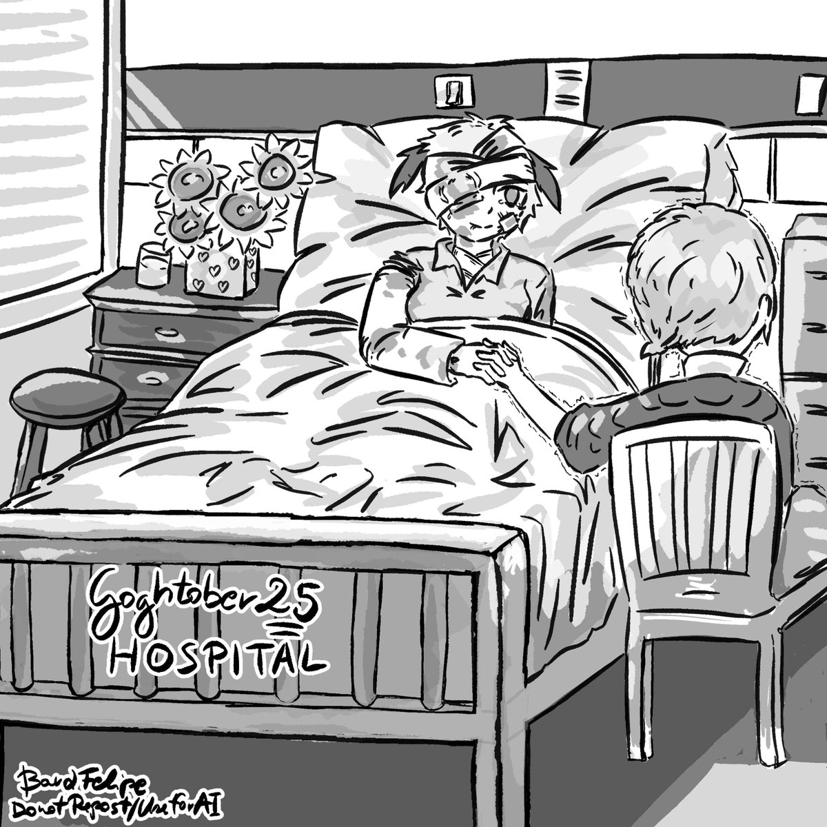 Felipe_the_Bard's tweet photo. #Goghtober Day 25 - Hospital 🏥 https://t.co/9BJgJncFJ6