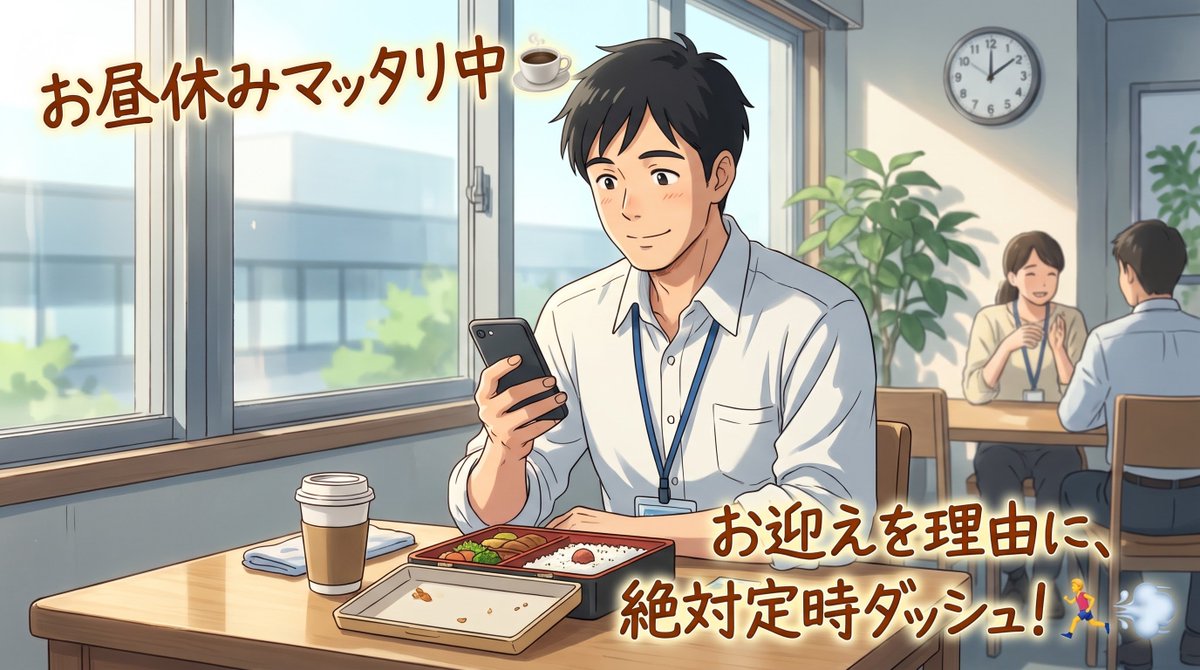 hataara1's tweet photo. お昼休みマッタリ中☕️
今日は「子どもの習い事のお迎え」という最強のカードを切って、絶対に定時ダッシュする予定です🏃‍♂️💨笑
​この後の時間もサクッと集中して終わらせて帰ります！
全国の働くパパママさん、午後のお仕事も一緒に頑張りましょう💪✨
#子育てパパ #定時ダッシュ #ワーパパ https://t.co/TqX5zTsjX3