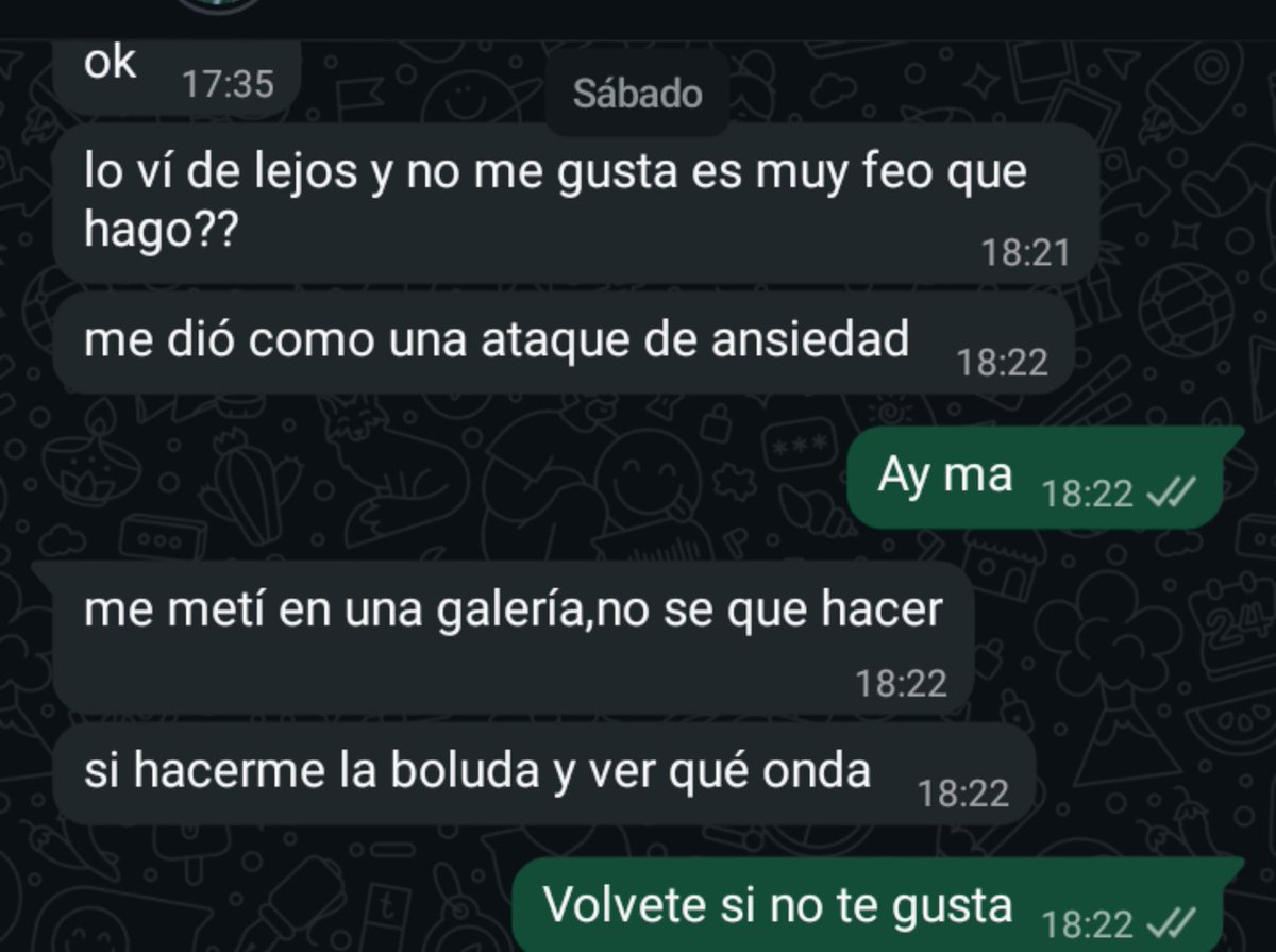 kamikazewidow's tweet photo. mi mamá el sábado tuvo la peor cita de su vida, nos dejó una anécdota muy graciosa y estos mensajes jadjajdj dios si no existiera la inventaria https://t.co/Nv3WxcKbub