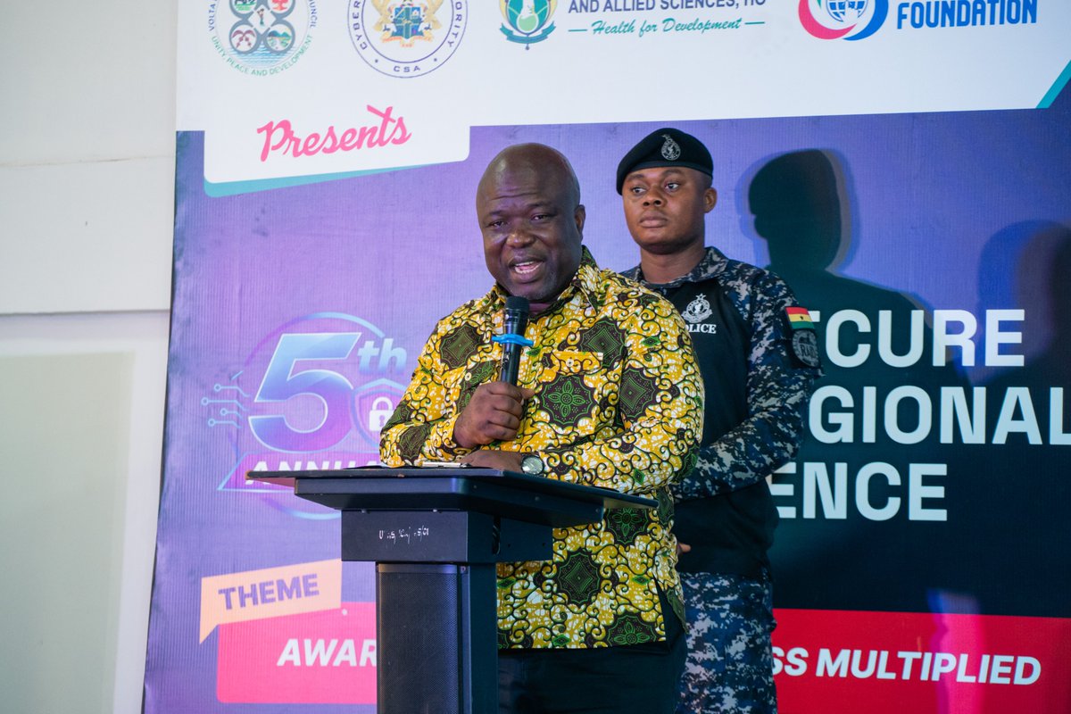 CSAGhana's tweet photo. CSA Joins Cyber Secure Volta Conference 2026 in Ho.

 As part of the National Cyber Security Awareness Month (NCSAM) 2026 regional activities, the Cyber Security Authority joined the 5th Cyber Secure Volta Conference 2026 in Ho.

#NCSAM2026 
#BuildingDigitalTrust https://t.co/rir8u29zCn