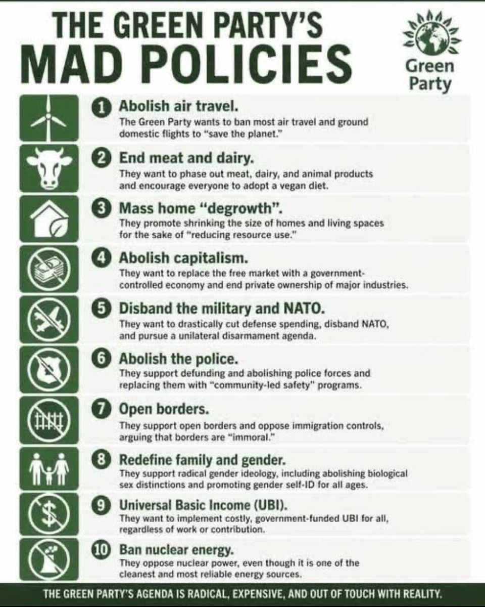 BrexitDuck's tweet photo. Vote Green... Madness. https://t.co/Sr9zUmNJFA