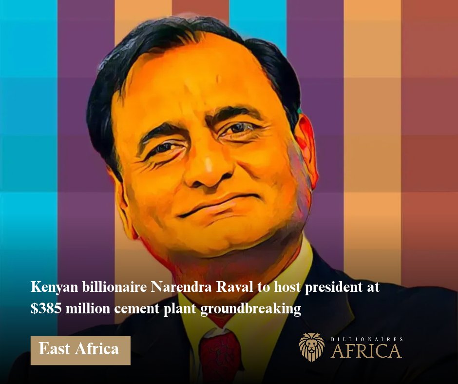 NineZeroClub's tweet photo. Kenyan billionaire Narendra Raval’s Devki Group will break ground on its $385 million cement plant in Kitui on Oct. 27, with President William Ruto expected to attend.

https://t.co/Zf0nWmnwqQ

#Kenya #DevkiGroup https://t.co/H43iPNZoar