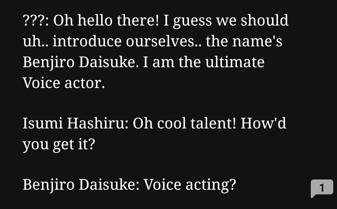 Panda___147's tweet photo. I find this the appropriate time to share my old Danganronpa OC dialogue that I wrote when I was like 10 https://t.co/kHyJJ7CrEP