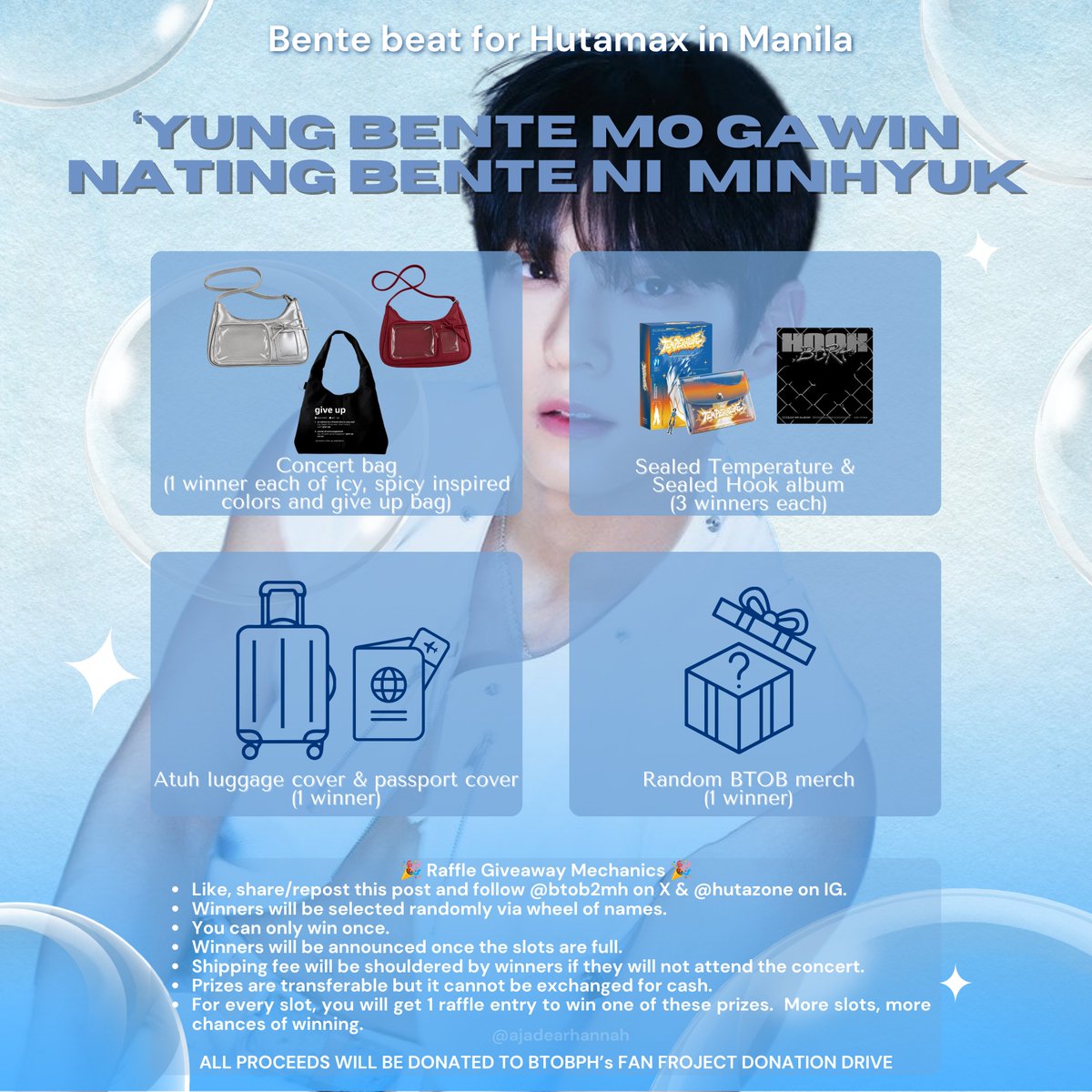 ajadearhannah's tweet photo. 👀 here Melody~ ✨️

100% of this paid raffle proceeds will be going to BTOBPH’s donation drive. 💙

If you’d like to take some slots, reply here or DM me! Your support will go a long way. 🥹🫶🏼

💫 For slot takers, matic may freebie ka sakin~ 🍪

#HUTAinManila #HEATMAXinManila https://t.co/JzkP9esz3u