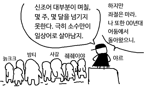 udocomic's tweet photo. 신조어 생존 게임 진행자 https://t.co/iuECAFFWUL