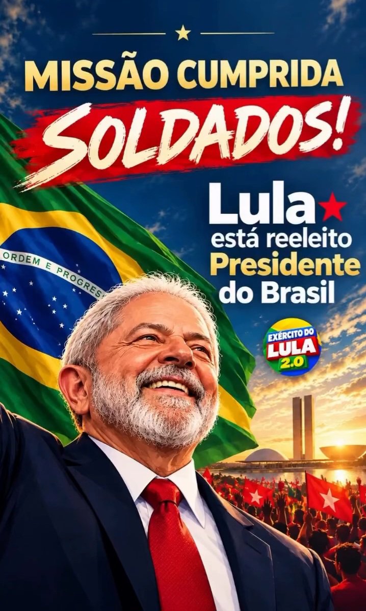Rogeriononatosa's tweet photo. 🚩🚩BOM DIA EXÉRCITO DO LULA!

É TETRA 
VIVA A DEMOCRACIA 
#LulaPresidente

OBRIGADO LULA. 
Você ajudou milhões de brasileiros a romper o ciclo da pobreza e construir uma vida com mais dignidade e oportunidades. https://t.co/TZUc7F885m
