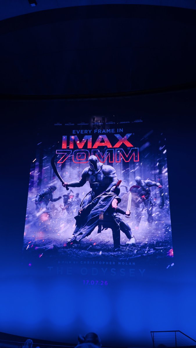 HabisNontonFilm's tweet photo. Once in a lifetime experience, nonton THE ODYSSEY di IMAX 70MM. As Nolan intended! 🥹🥹🥹😭😭😭

📍 BFI IMAX London https://t.co/46PptpLxPF