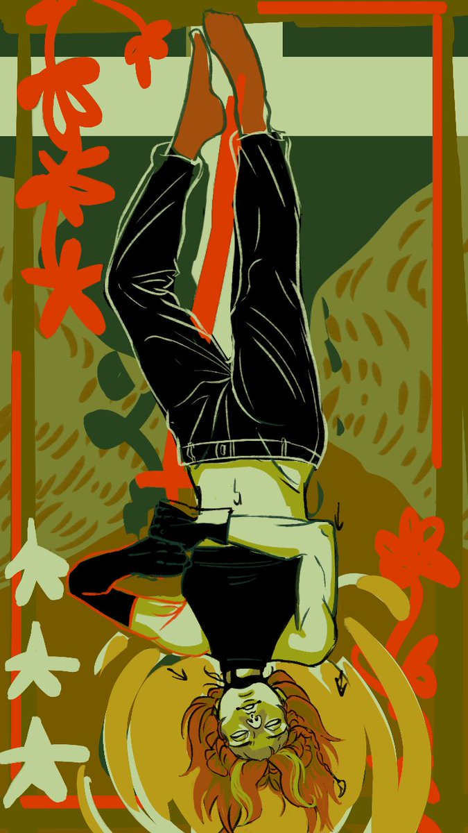 orangesheep0's tweet photo. took me forever to draw this piece man, im so cooked #tarotcard #thehangedman #digitalart https://t.co/4sFRG0C8Hb