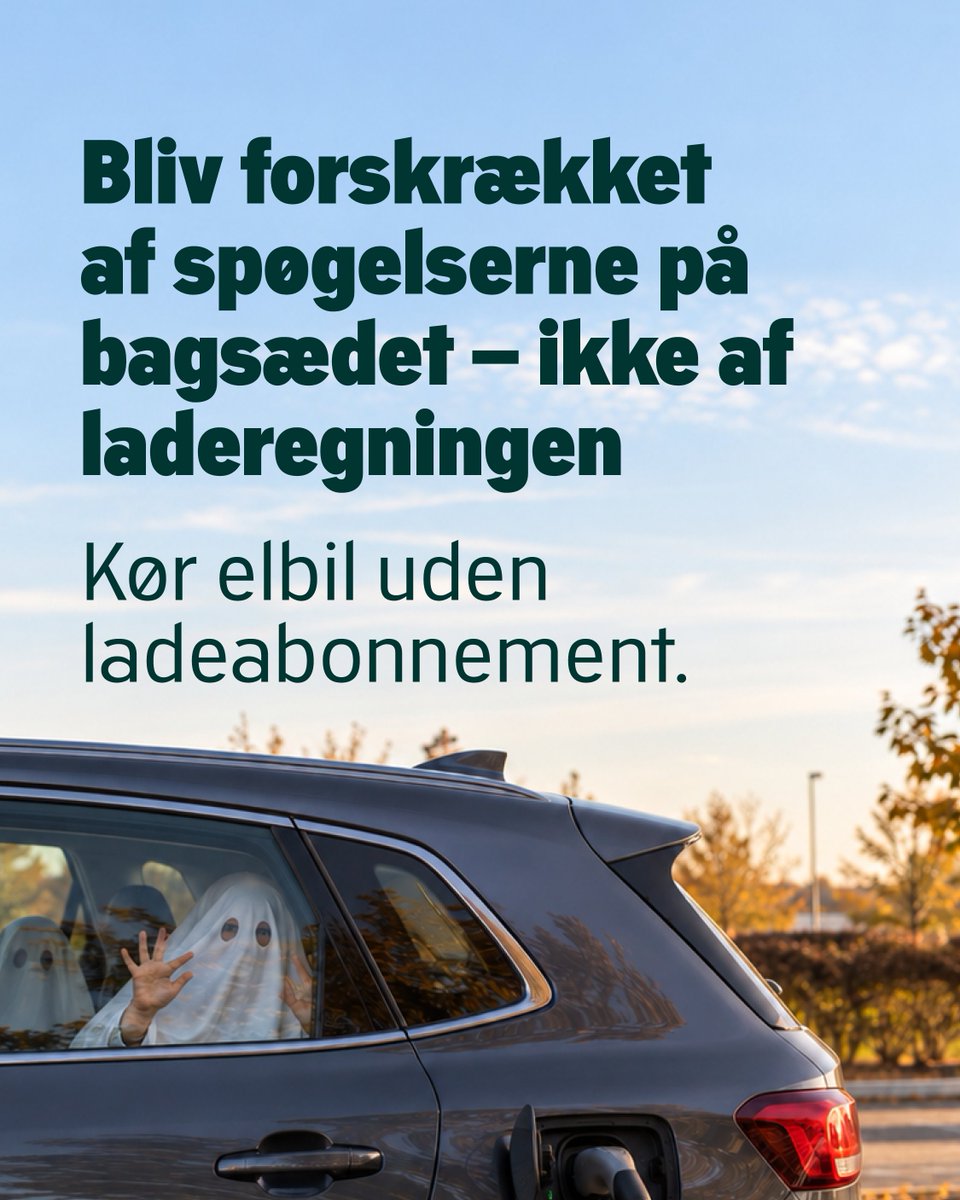 DrivkraftDK's tweet photo. Bliv forskrækket af spøgelserne på bagsædet - ikke af laderegningen👻Hvis du kører som gennemsnittet, kan du spare over 4.500 kr. om året uden all inclusive abonnement, som fx kan bruges på dine Halloween-planer i stedet. #dktrp #dkpol #dkbiz #dkgreen https://t.co/Dr1aGtVHdr