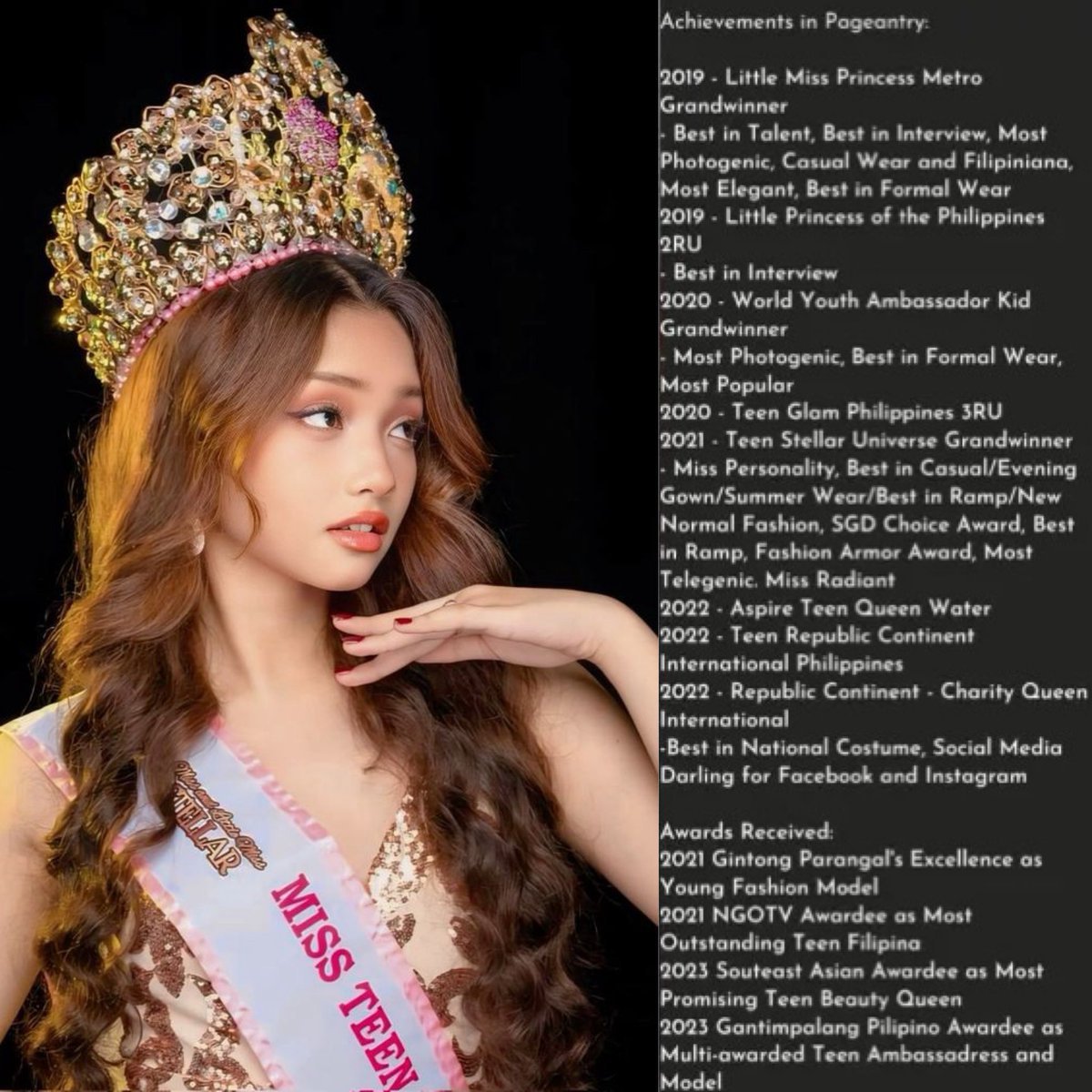gehleebear's tweet photo. GEHLEE’s credentials in Pageantry before being a K-POP idol and PBB.

#GEHLEE #젤리당카 
#GEHLEEDANGCA https://t.co/ANrQiHCmvB