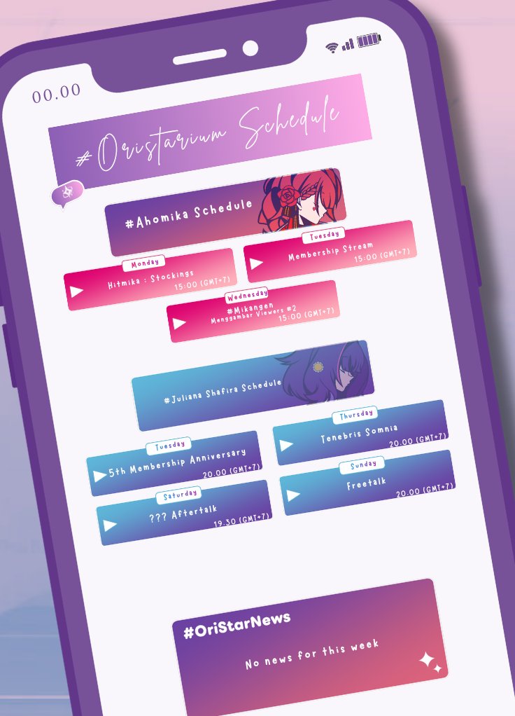 oristarium's tweet photo. ✨Here is our Weekly Schedule!✨ 
🗓️26 October - 1 November 2026

Livers : 
@ahomika_Ch 
@shafira_juliana 

Livers Link : 
https://t.co/rxZZA73OF5 
https://t.co/ycwUWdDMQ3

#Oristarium #VtuberID https://t.co/dDyblh7RvQ