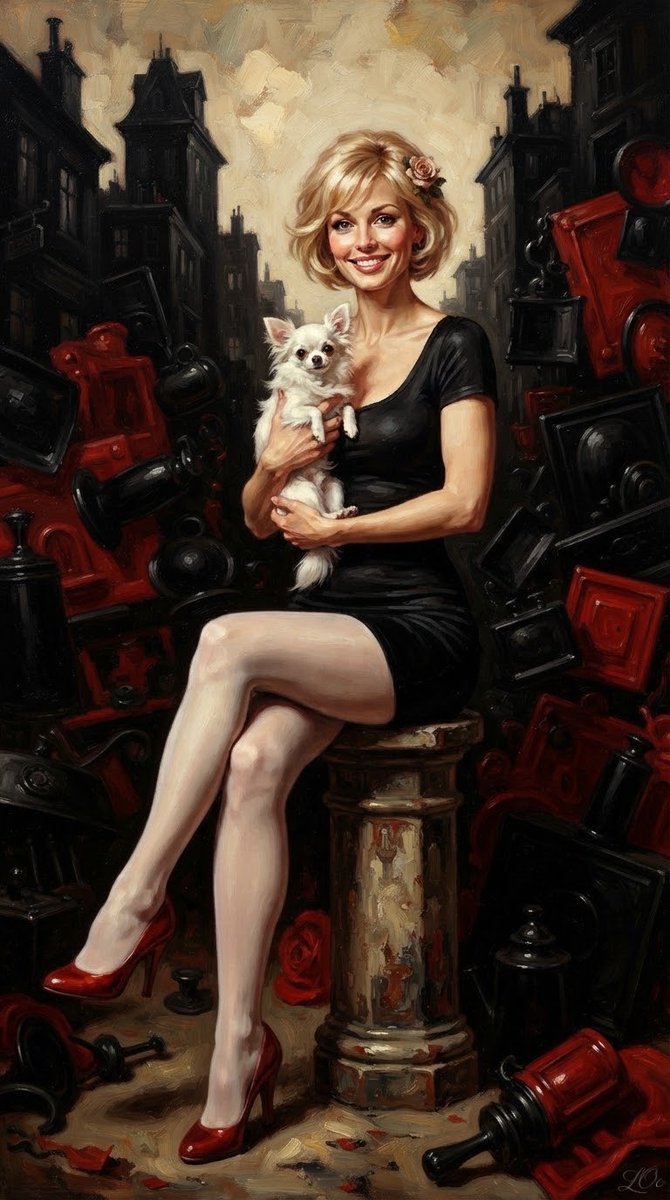 LOuting2025's tweet photo. A wonderful inspiring series of 7
5. A Classic look  ~ red high heals ~ a gorgeous woman ~ a cute sweet Chihuahua and a Little Black Dress 🖤

No matter what happens ~ when drama wants to drag you down …. Just walk away~ 
Image with NB video with @imagine @grok #LOo 🥰 https://t.co/P7bqPzL6cu