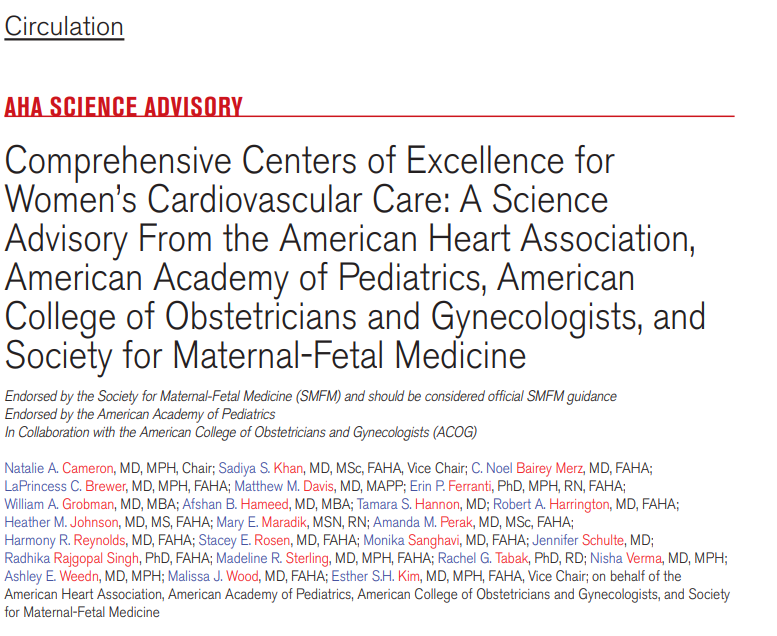 AHAScience's tweet photo. Improving cardiovascular health in women is an urgent public health priority.

Persistent gaps remain in awareness, prevention, and management of cardiovascular disease (CVD) in women. Only 41% of women identify heart disease as the leading cause of death. CVD accounts for >400,000 deaths among US women in 2024, which is  more than breast cancer, lung cancer, and chronic lung disease combined.

The Advisory describes the current landscape and proposes a novel infrastructure to support expansion of dedicated Comprehensive Centers of Excellence (CCoE) for Women's Cardiovascular Care: interdisciplinary care models built on four interdisciplinary pillars: clinical care, education and training, research, and community partnerships. Integrated pathways spanning disciplines can reduce fragmentation, enable earlier risk identification, and expand women's representation in clinical research.

@American_Heart, @AmerAcadPeds, @acog and the Society for Maternal-Fetal Medicine jointly approve this shared model.

📷 Examples of women’s cardiovascular health education topics across medical education and training.

✍🏼 @heartDocSadiya

https://t.co/aIw557Ic8u