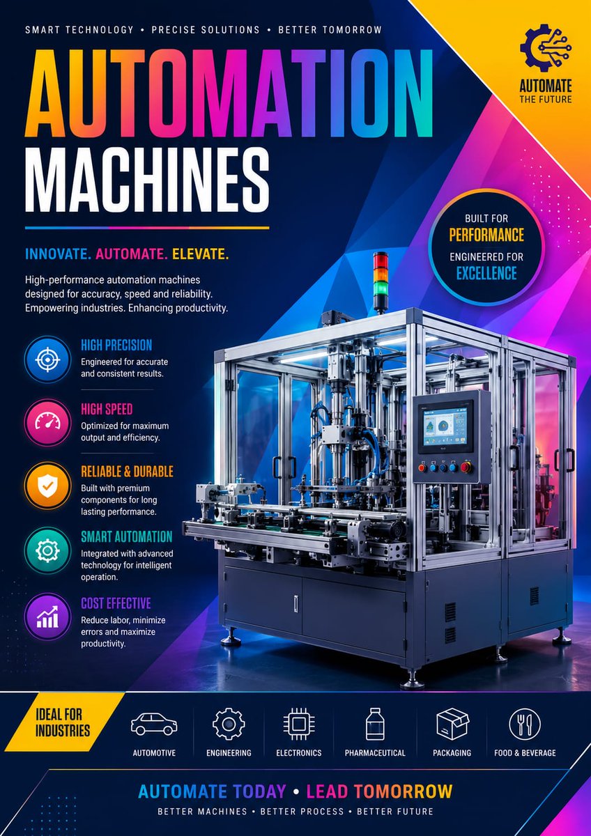 GeneralZSystems's tweet photo. โ๏ธ UPGRADE YOUR INDUSTRY WITH SMART AUTOMATION!
๐ฒ Call / WhatsApp: +91 9011321111
GENERAL SYSTEMS โ Your Production. Our Automation.
#IndustrialAutomation #AutomationMachines #PLCHMI #Manufacturing #FactoryAutomation #GeneralSystems #MakeInIndia https://t.co/1FN7UZuGME
