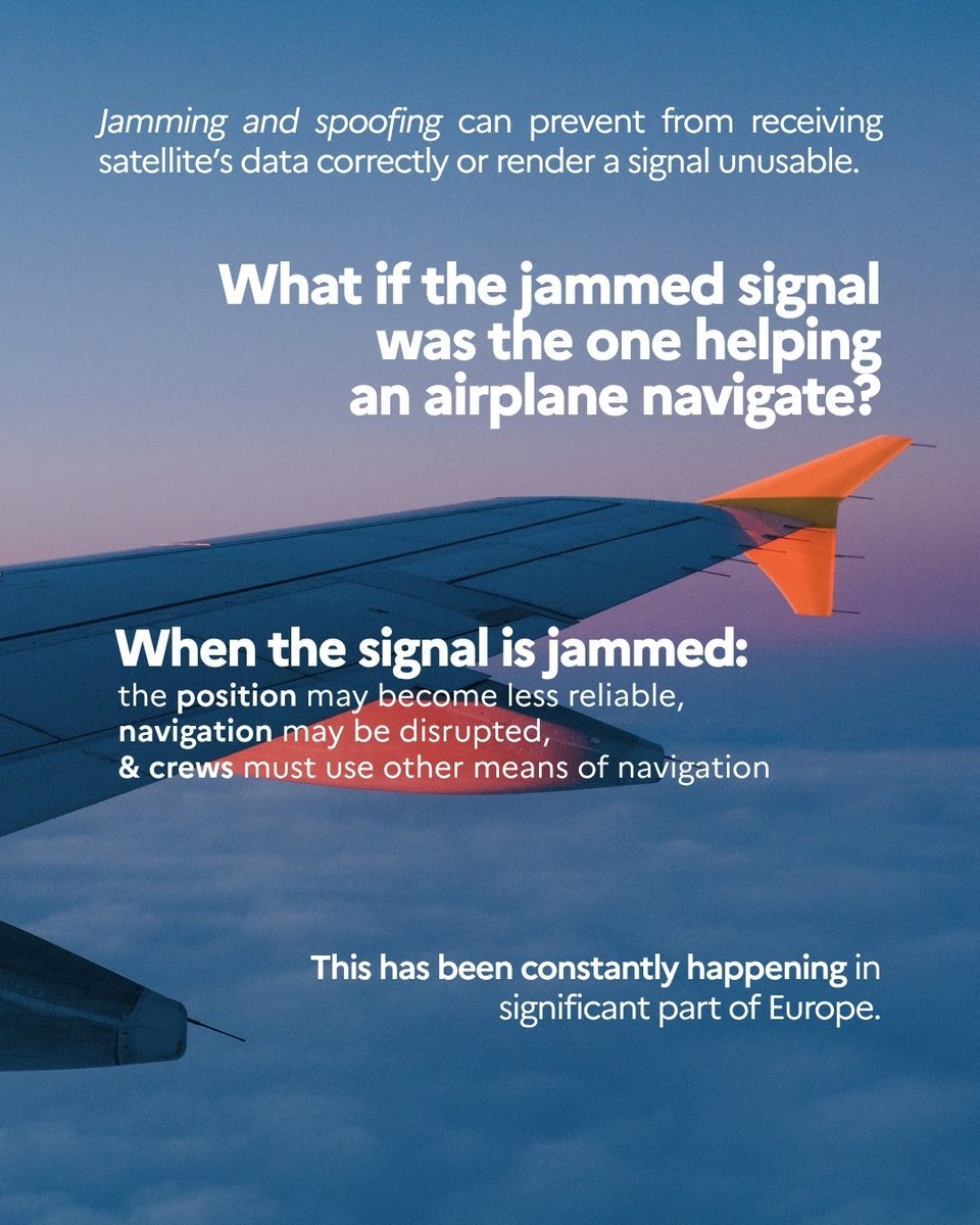 LtGva's tweet photo. Russia continues to disturb🛰️satellite and GNSS signals,affecting European countries' critical infrastructure&amp;services. 
➡️Ahead of the next @ITU #RRB (26-30 Oct), we strongly condemn these unacceptable actions and call on #Russia to stop🛑
#StopRussianJamming https://t.co/ZPQ3AJlIU7