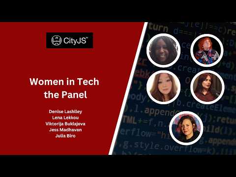 cityjsconf's tweet photo. From CityJS London 2026: Women in tech Panel // Denise LashlleyLena LekkouViktorija BuklajevaJess Madhavan Julia Biro

Watch now: https://t.co/xtPiX92DiM

#CityJS #JavaScript https://t.co/0TZ9UVkc28