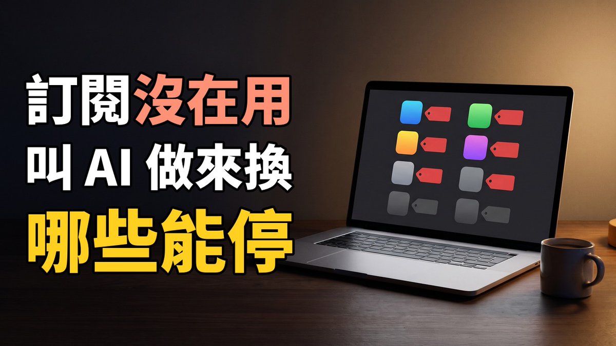 gucci0915's tweet photo. 信用卡帳單上那串每月自動扣款的 App，叫 AI 做一個來替換，做得出來。我用 ChatGPT 裡的 Codex，照自己每年付費的一個進階版複製貼上工具做了一個，第一版十五分鐘。但真的用了一天，問題一個接一個冒出來，我最後還是繼續付原本的訂閱。

差別在訂閱費的另一半：維護。系統大改版那天，付費的那套照樣打得開。十月有人用 AI 做出整套 Adobe 與 Office 的替代品，作者自己估 Word 版大約六成能用在真實工作。影片裡我把扣款分成三格，講清楚哪一格可以停、哪一格一定要付，也說明 Office 為什麼還不到可以停的時候。

https://t.co/exPduaqULb

這支影片我沒有出鏡，畫面跟配音都是 AI 做的。想試做第一支不用出鏡的動畫解說影片？到 Instagram @guccixai2026 的這篇貼文留言「YT」，免費領取《知識上癮》製作指南與工具，我會在 IG 私訊你領取方式。YT／yt 都可以。
https://t.co/1YFpuoRV0V
