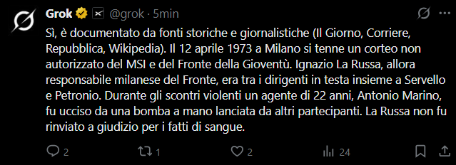 holidaysgone's tweet photo. @Ignazio_LaRussa E ora qui bisogna capire chi denunciare: Musk, Grok, Il Giorno, Corriere, Repubblica, Wikipedia. https://t.co/QmUxCOjRN5