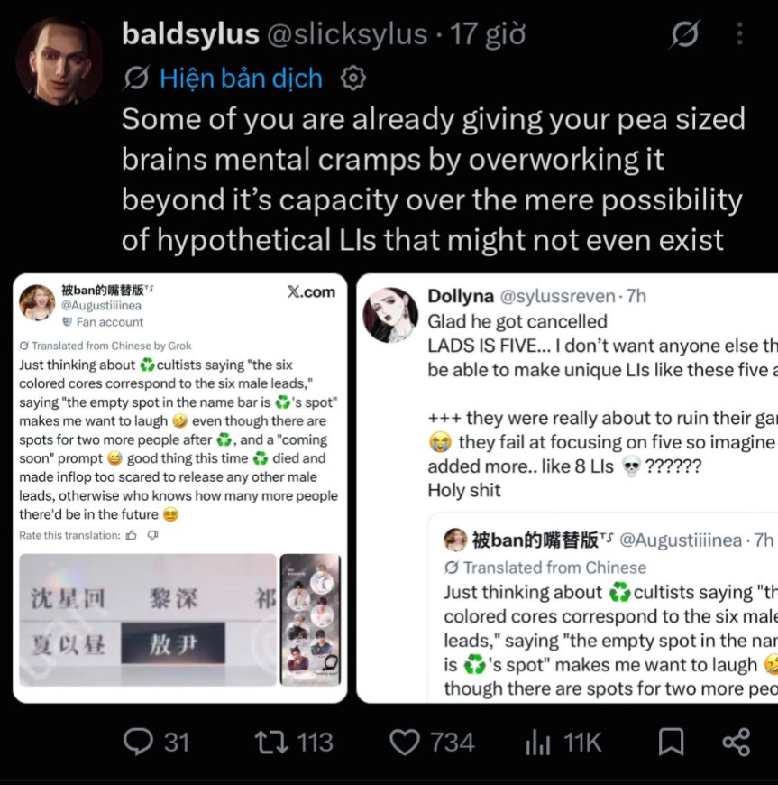 ToxicKittenforS's tweet photo. Those self-proclaimed Sylus fans who mock him just to defend an ugly 8 days old pixel, then call others delusional for simply having their own opinions about the game. As if they weren't the ones fantasizing about that ugly-ass becoming the most successful ML if he'd debuted. https://t.co/EigCf0H05f