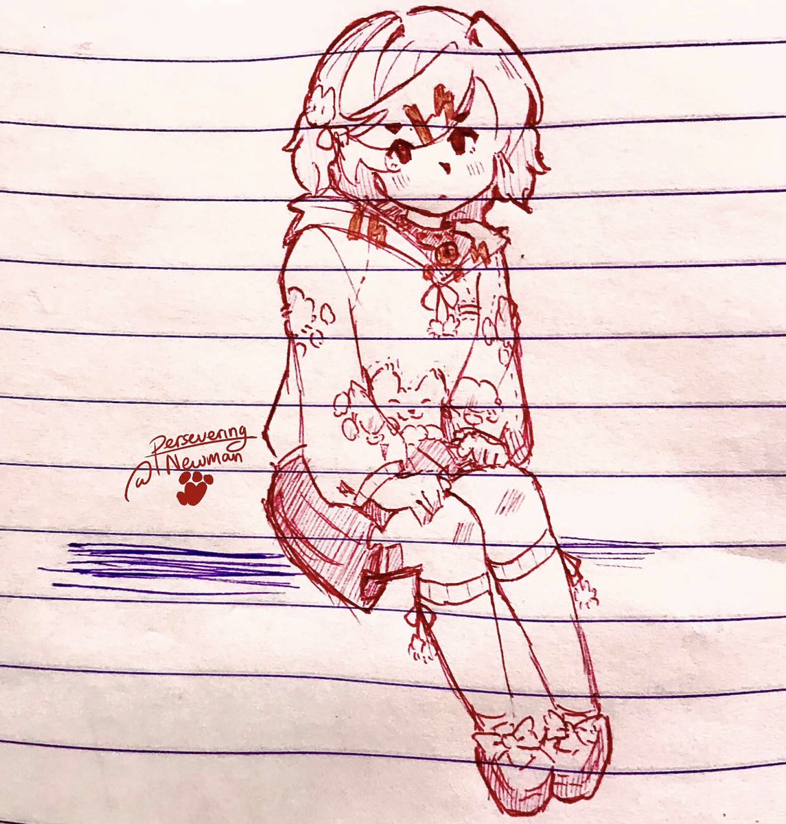 Thatoneunwanted's tweet photo. Haven’t posted any proper art for a bit, have this amusement park Natsuki doodle
#ddlc https://t.co/K4WJIhV45Q