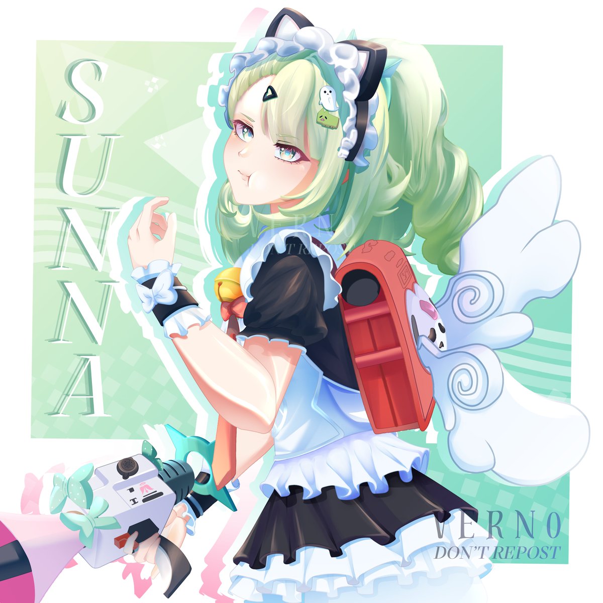 Vernomlyn_'s tweet photo. YATTAA! My Sunna #fanart is finally done ≽^- ˕ -^≼

#artmoots #smallartist #illustration #ZZZ https://t.co/FQHZq9lyAS