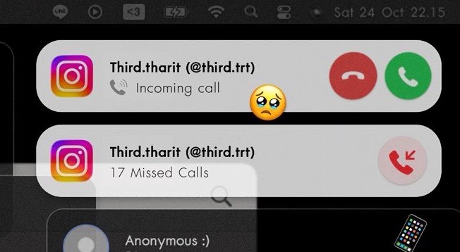 ttxaran_PEEM's tweet photo. ใจกูจะขาดแทนเติร์ดแล้วอห 17 Missed calls 😭😭😭😭 https://t.co/WoWfi3Um3a