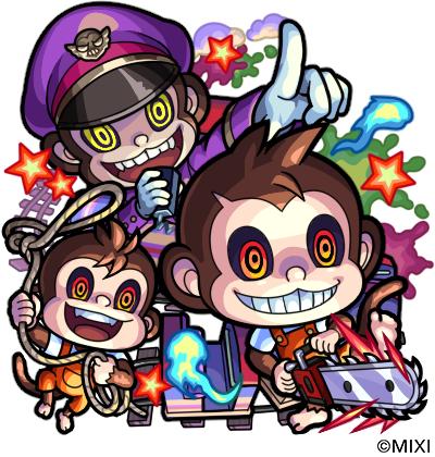 bururun's tweet photo. 【お仕事】株式会社MIXI様の『モンスターストライク』にて「猿夢」「絶望へ連れ行く列車の怪異 猿夢」のキャラ絵、ボール絵の仕上げを担当いたしました！
#モンスト #モンスト作品公開 https://t.co/i2nhVnSRaS