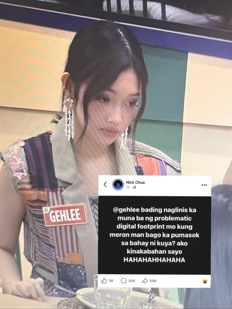 jelsydump's tweet photo. si te pa hahanapan niyo ng ganyan e nakaligtas nga siya sa scrutiny during her kpop era HAAHAHAHA di kayo tatagos BABAAHAHAAHBAA

#PBBCollab3point0 #GEHLEE #GehleeDangca #PBBCollab3 https://t.co/8AxwroXq0n