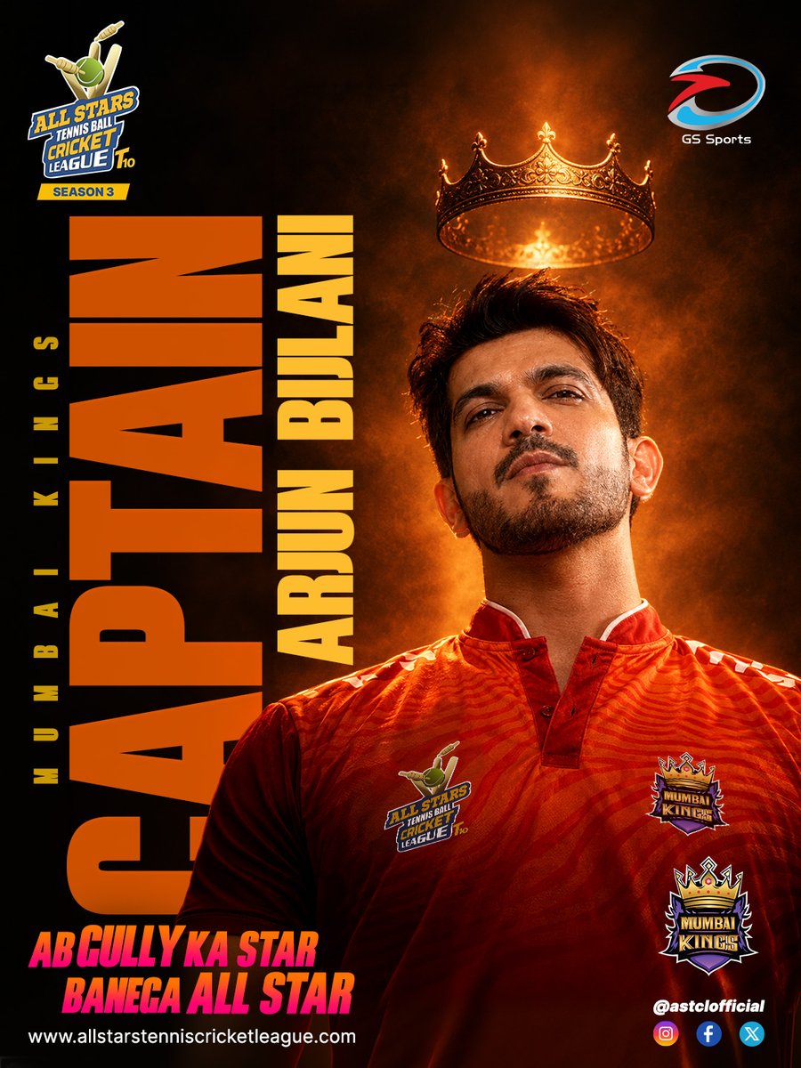 astclofficial's tweet photo. Mumbai Ki Baadshahat, Ab Maidaan Par Hogi 👑

The Captain Arjun Bijlani is ready to lead his army 💪

#ASTCLS3 #AbGullyKaStarBanegaAllStar https://t.co/ZPDmFBMhBd