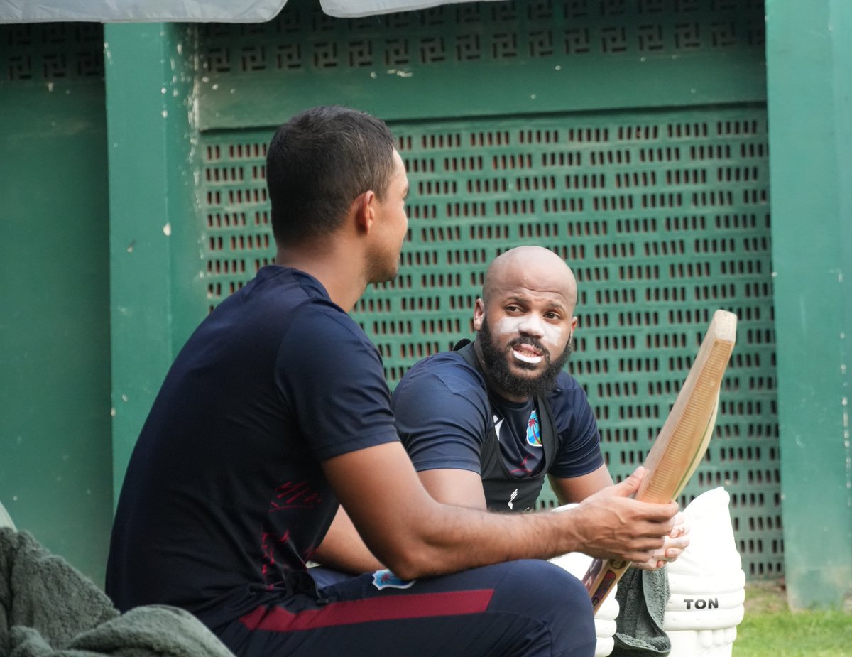 windiescricket's tweet photo. Matchday - 2️⃣ | Locked in and ready. 🏏💪🏿
#BANvWI | #INDvWI #MenInMaroon https://t.co/ubhrs6y4DI