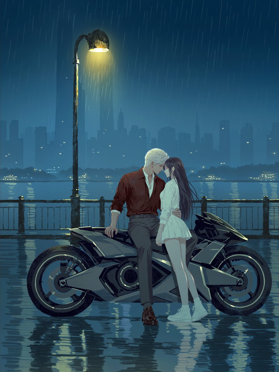 violetsaker's tweet photo. Drew the ones on the bridge. Across time and space, love will bring us together in the end. (see comments for all 5 drawings) #LoveandDeepspace #恋与深空 #Xavier #Caleb #sylus #Rafayel #Zayne #沈星回 #夏以昼 #祁煜 #秦彻 #黎深 https://t.co/mVbjmMDjI0