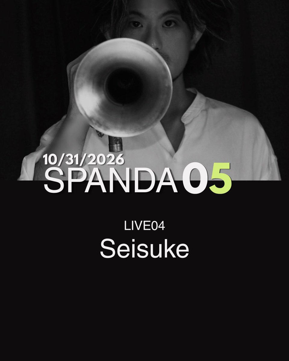 MilklotusVocal's tweet photo. 【出演者紹介】

LIVE 04｜Seisuke × Mikayo Mori
@SeisukeDohi 

電子音楽を軸に、ライブ、身体表現、
映像が交差する5つの、一夜限りのステージ。
境界を越え、表現が交差する。

🎫前売りのご予約・お問合せ
出演者へDMにて

SPANDA vol.5 
2026.10.31 SAT

📍Marco Nostalgy(Osaka) https://t.co/pXUrb960FV