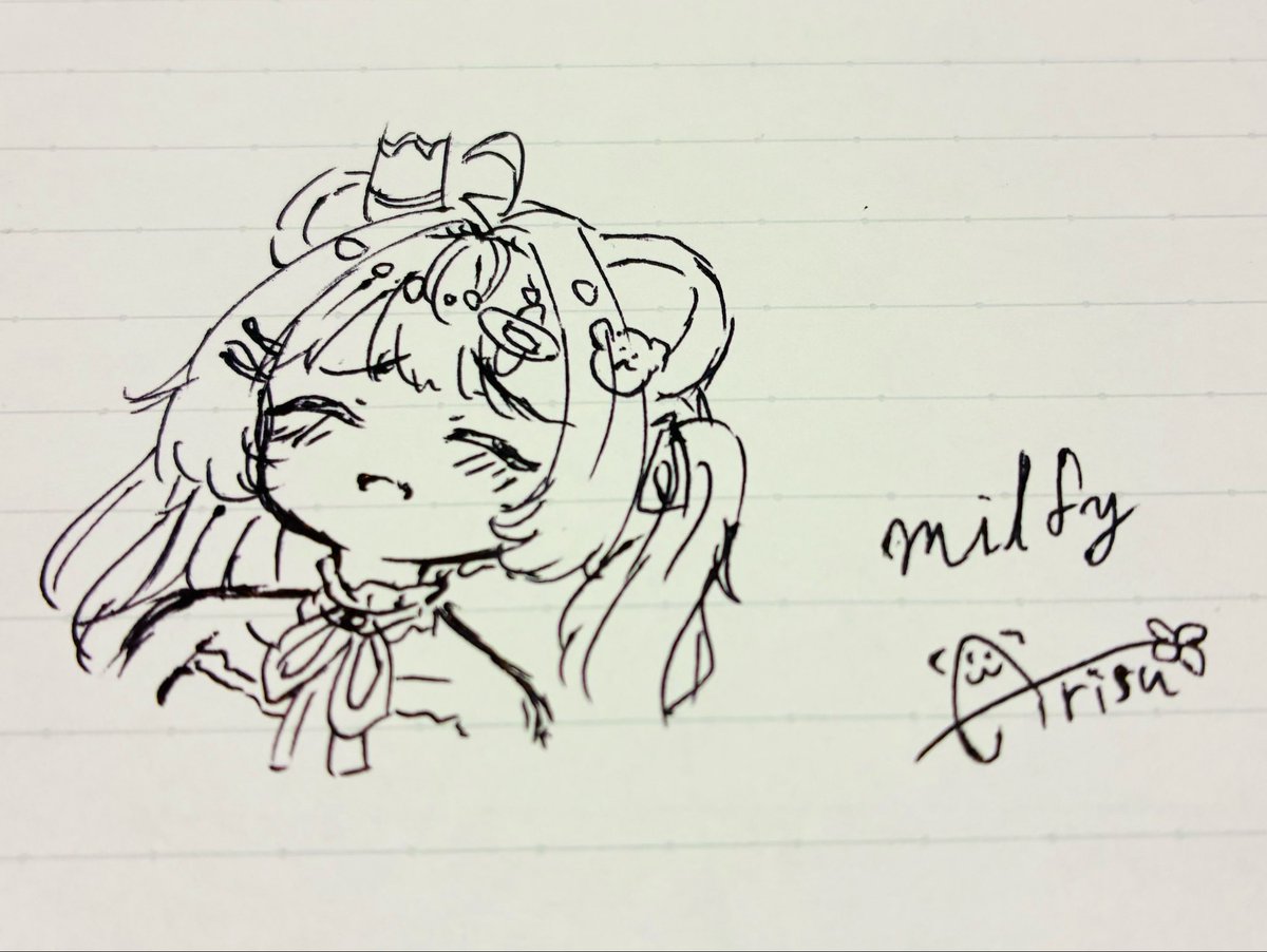 aorisu_vrc's tweet photo. らくがきミルフィ https://t.co/qjCZrXgOK2