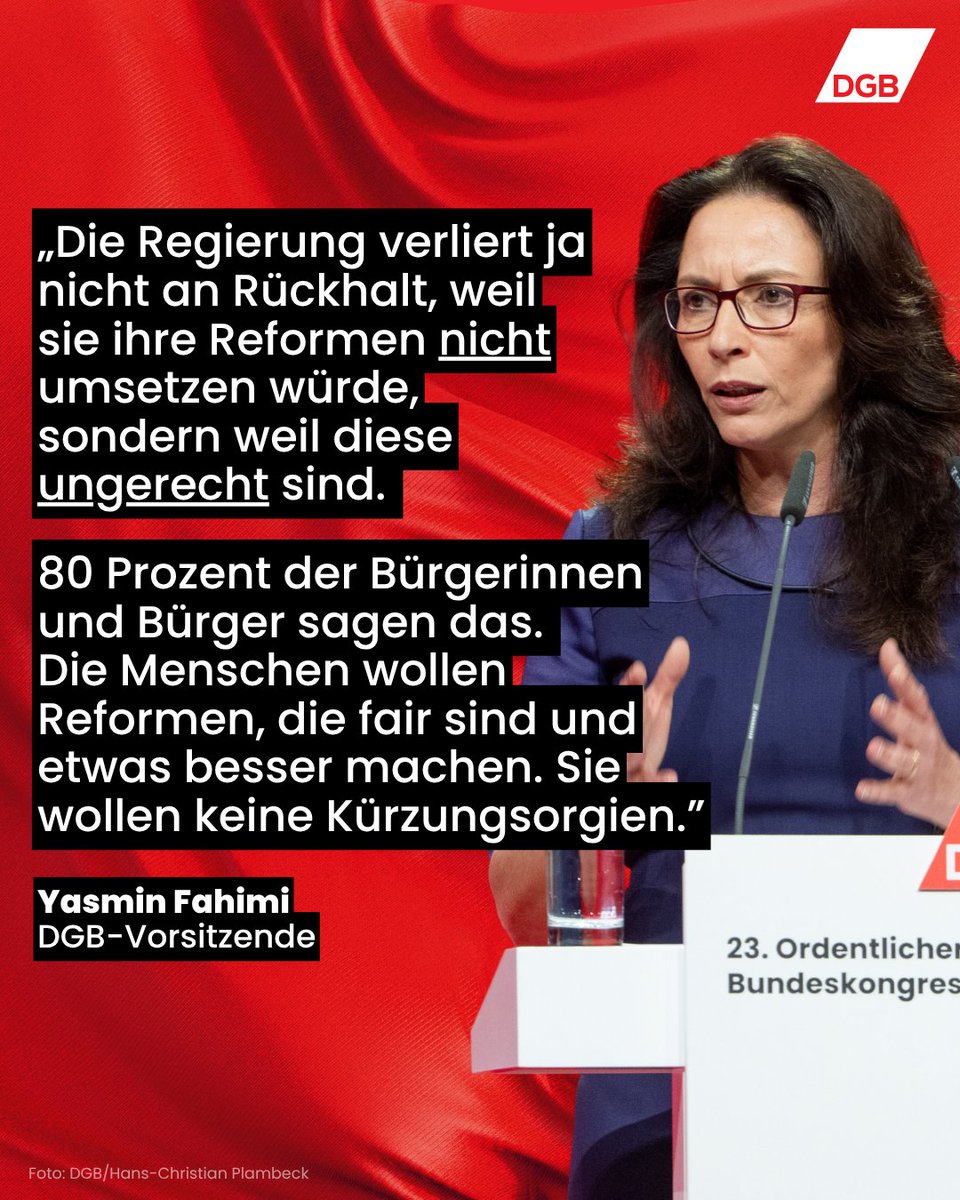 dgb_news's tweet photo. „Dass sich angeblich die Auftragslage der Wirtschaft verbessert, je mehr die Beschäftigten verzichten, bleibt Unsinn“, sagt unsere Vorsitzende Yasmin Fahimi im Interview mit der @SZ: https://t.co/QUDrSFl2qX #HartVerdient https://t.co/LZffSbScso