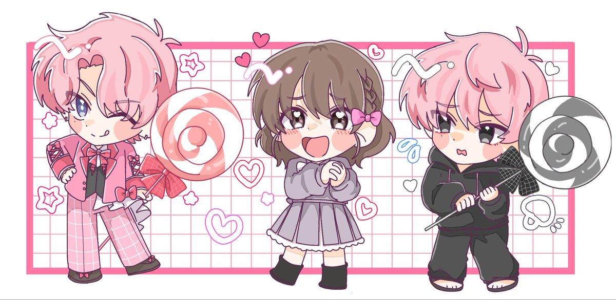 motimo151's tweet photo. ❤️🍬🩷🍬🖤 https://t.co/Da5NwS7V1j