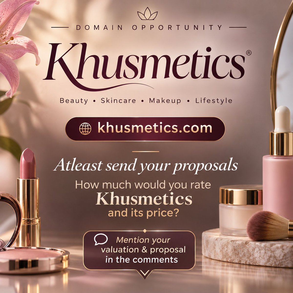 M0hltGupta's tweet photo. https://t.co/ExkSFy5CQ7 do consider buying khusmetics as brand name along with domain and insta handle #boneykapoor #khushi #khusboo #KhushiKapoor #khushicosmetics #khushifashion #khushijewellary https://t.co/w3ZBfsJBpt