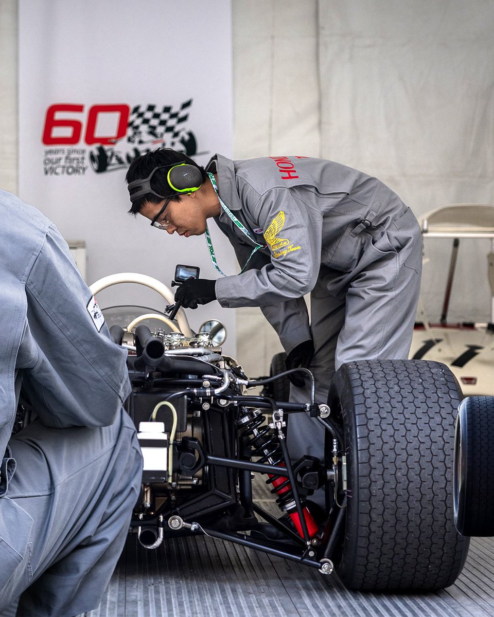HondaRacingF1's tweet photo. One year on from this unforgettable moment. Yuki Tsunoda took to the wheel of the RA272, at the 2025 Mexican Grand Prix, driving the machine 60 years on from Honda's first victory in F1 🇲🇽 https://t.co/qdAklWPzLX
