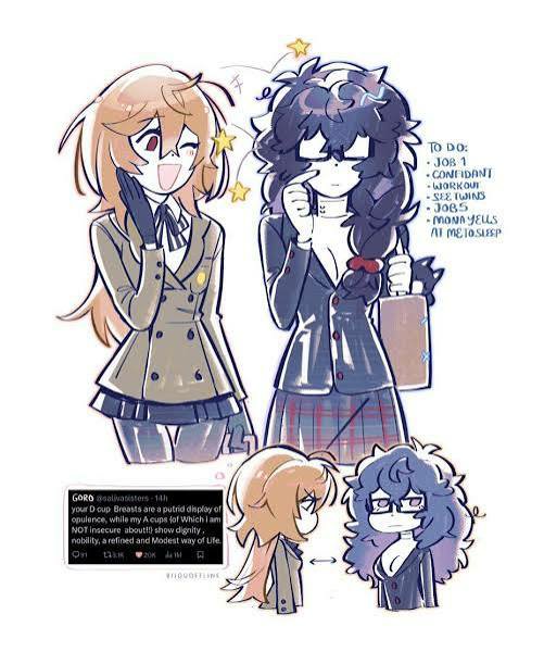 FEMCINMATE's tweet photo. She gets the feeling Akechi Is jealous...... https://t.co/VsrVdnWoPf