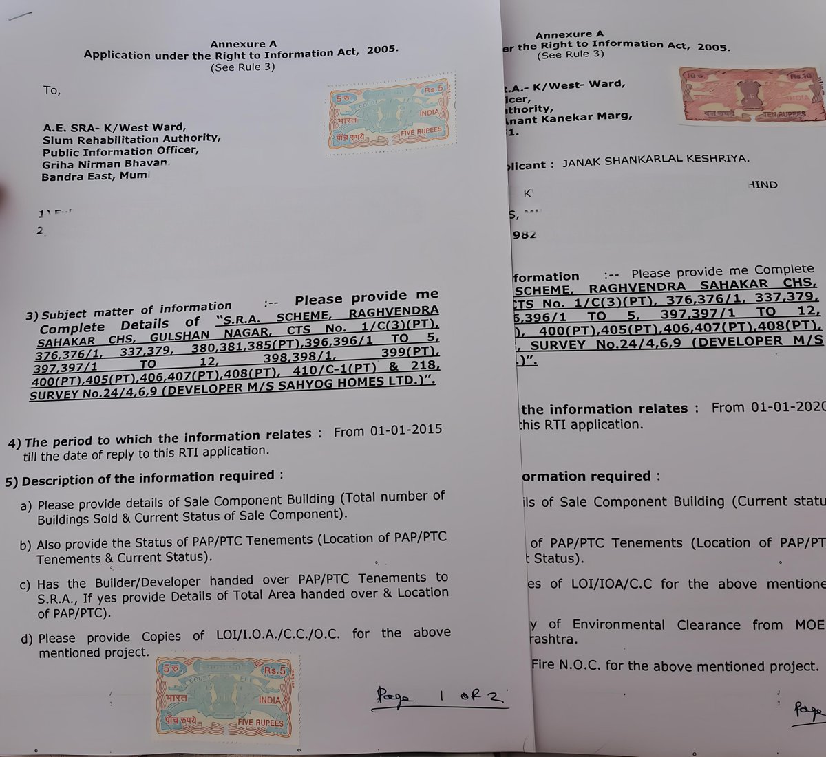 jskeshriya's tweet photo. Sir @Dev_Fadnavis as #CEO #SRA is unable to take action against Developer M/s Sahyog Homes, SRA Scheme Raghvendra Sahakari CHS, #Scam of more than 303 Flats & Shops (#Illegal Allotment).

Filed 5 #RTI 's to #AE SRA K/west ward ....Chalo ab puri kundli nikalte hai....soon will expose #Corruption & #Nexus along with details of #Corrupt officials who were part of this Scam .
