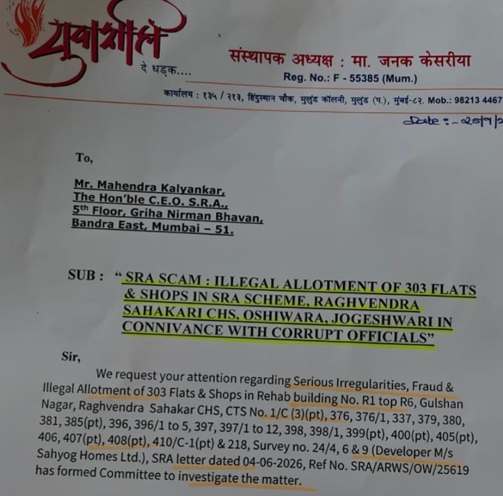 jskeshriya's tweet photo. Sir @Dev_Fadnavis as #CEO #SRA is unable to take action against Developer M/s Sahyog Homes, SRA Scheme Raghvendra Sahakari CHS, #Scam of more than 303 Flats & Shops (#Illegal Allotment).

Filed 5 #RTI 's to #AE SRA K/west ward ....Chalo ab puri kundli nikalte hai....soon will expose #Corruption & #Nexus along with details of #Corrupt officials who were part of this Scam .
