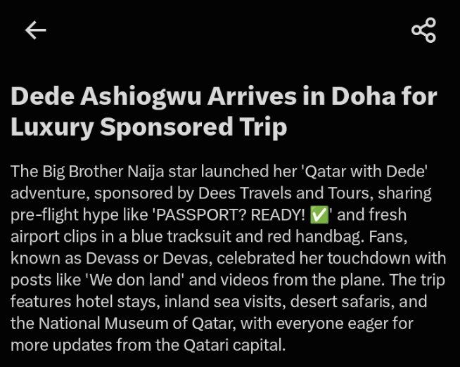 Deestravels_'s tweet photo. We’re trending 💃💃
#DedeXDeesTravels is taking over X
Doha, here we come. The excitement is real, and Dees Travels is making waves.
Join the trend and let’s keep the buzz going! https://t.co/7uWz0mW2RS