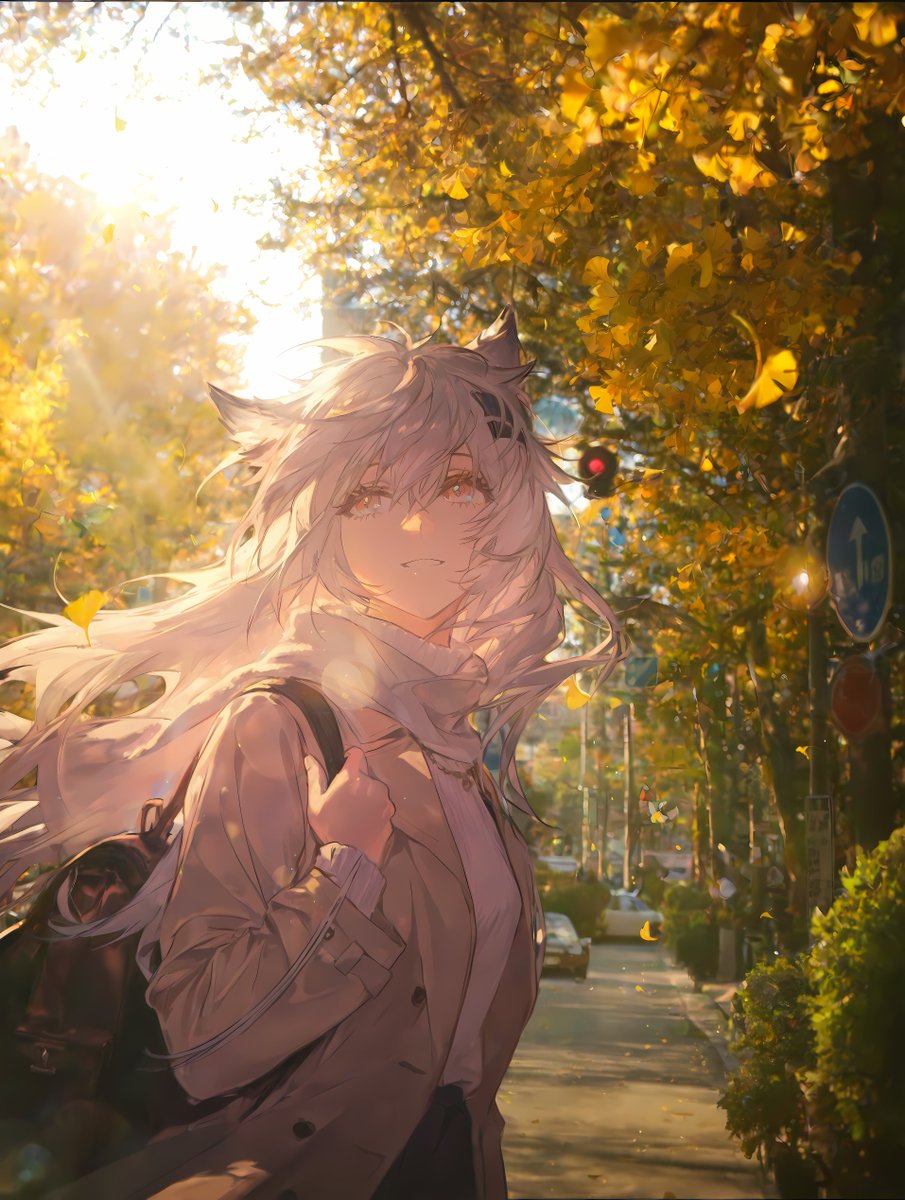 Kyzen6mhr's tweet photo. Would you take a walk with Lappland? 🍁#Lappland #Arknights #アークナイツ https://t.co/farGNnE9aK