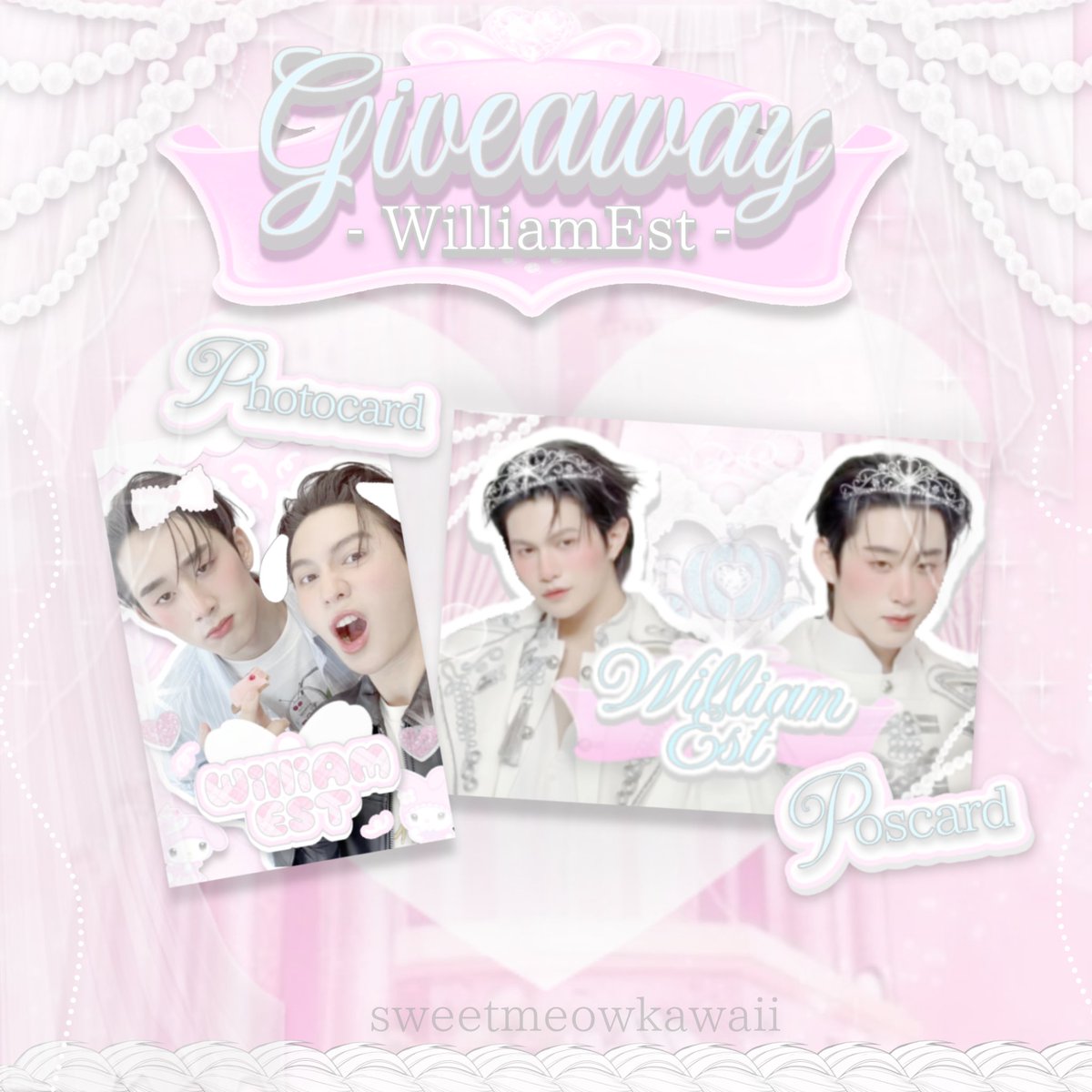 sweetmeowkawaii's tweet photo. ( 💍 ) —  G𝑖𝑣𝑒𝑎𝑤𝑎𝑦 𝒇𝒐𝒓 
૮꒰ྀི◜༝◝ ꒱ྀིა 𝒲𝚎𝚜𝚝𝚒𝚎 🪽💒 

⠀𓈒ᚐ ᳝𝄞 ׂ݂ pls kindly rt   ֪

🦄 ♡ postcard - 50 ea 
🦄 ♡ photo card - 50 ea 

date : 7 December 2026 👰🏻‍♀️ 
time : tba 

Exchange please dm 
#WilliamEstConcert 
design #คลังน้องเจียจิ๋ว https://t.co/qTAbBSoYUy