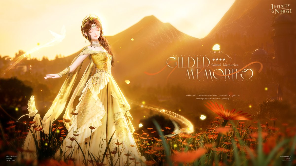 InfinityNikkiEN's tweet photo. ♾️ Limited-Time Rerun Resonance Events: "Flight to Freedom" & "Daydream Weaver"

During the event, resonate in "Flight to Freedom" and "Daydream Weaver" for a chance to obtain the 4-star outfits Gilded Memories and Cloud Daydreams!
➤ Event Duration
After the Version 2.11 update on October 29, 2026 – November 12, 2026, 18:59 (UTC-7)
➤ Resonance Rules
During the events, use Revelation Crystals, Frostwish Exclusive Revelation Gems, Limited-Time Revelation Crystals, or Epiphany Crystals to resonate in "Flight to Freedom" or "Daydream Weaver." Every 5 Resonances in either event guarantees one piece from the corresponding outfit. Accumulate a certain number of Resonance attempts to earn corresponding 5-star piece rewards in Deep Echoes. Previous Resonance counts will carry over to this event.

👑 Outfit: Gilded Memories
>> Main Attribute: Elegant
👑 Outfit Ability
Golden Plume: Whimsicality: Summon the joyous, fluttering birds to carry the Crowndeer's dream, and together, amid swirling golden leaves, chase the shimmers of the past.
👑 Outfit Details
Gilded Memories can be evolved into the outfit Gilded Memories: Wandering. Fully glow it up to obtain the outfit Gilded Memories: Flourishing.

☁️ Outfit: Cloud Daydreams
>> Main Attribute: Fresh
☁️Outfit Ability
Dreamy Clouds: Whimsicality: In her daydreams, fleeting thoughts become fluffy, drifting clouds. Within her boundless imagination, inspiration leaps playfully across the sky!
☁️Outfit Details
Cloud Daydreams can be evolved into the outfit Cloud Daydreams: Night Wander. Fully glow it up to obtain the outfit Cloud Daydreams: Jade Glint.

——
➤ Infinity Nikki Version 2.11 Tales Woven in Time launches globally on October 29 (UTC-7)!
➤ Download Now: https://t.co/soaPebzlY9
➤ Join us on Discord: https://t.co/QvZPw1gJOV
#InfinityNikki
#TalesWoveninTime
