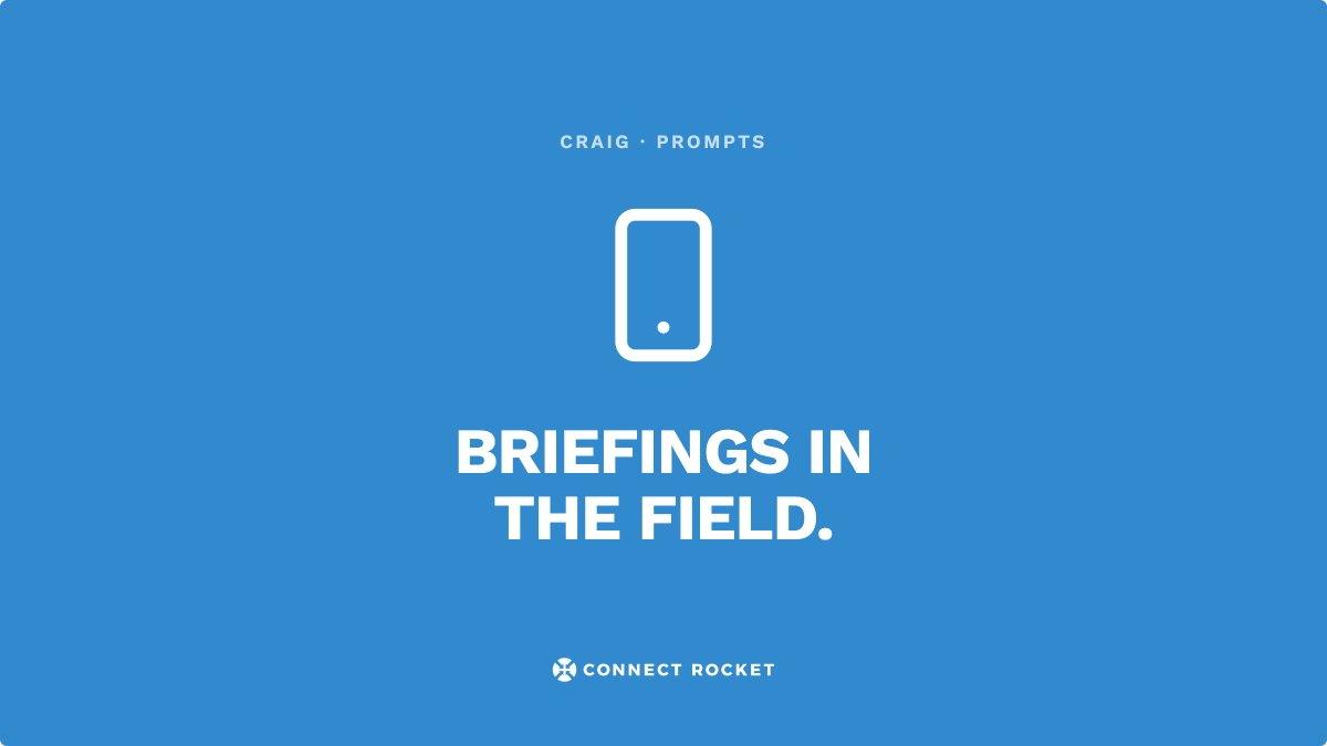 ConnectRocket's tweet photo. Want Craig's briefings away from the desk? Administrators can expose Prompts in the Connect Rocket iOS and Android apps, so responders can reach them from the field. 📲 See it in action — link in bio. https://t.co/KbBwuoVS7Y