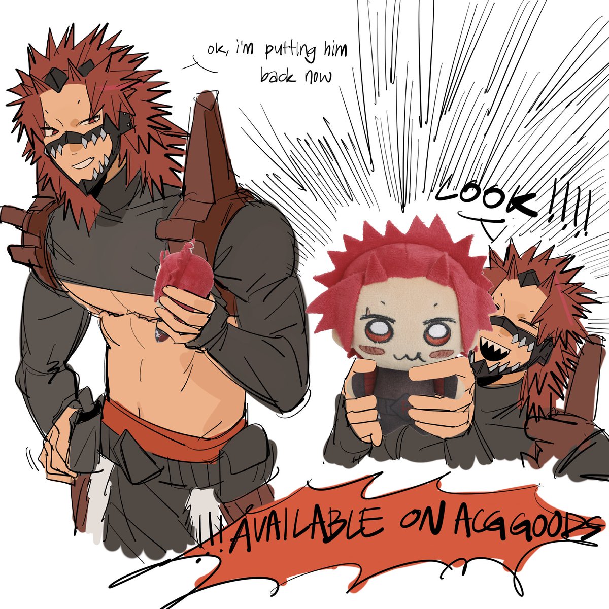 boxlimee's tweet photo. Kirishima plushie campaign is open !! https://t.co/EYleJjHOSe