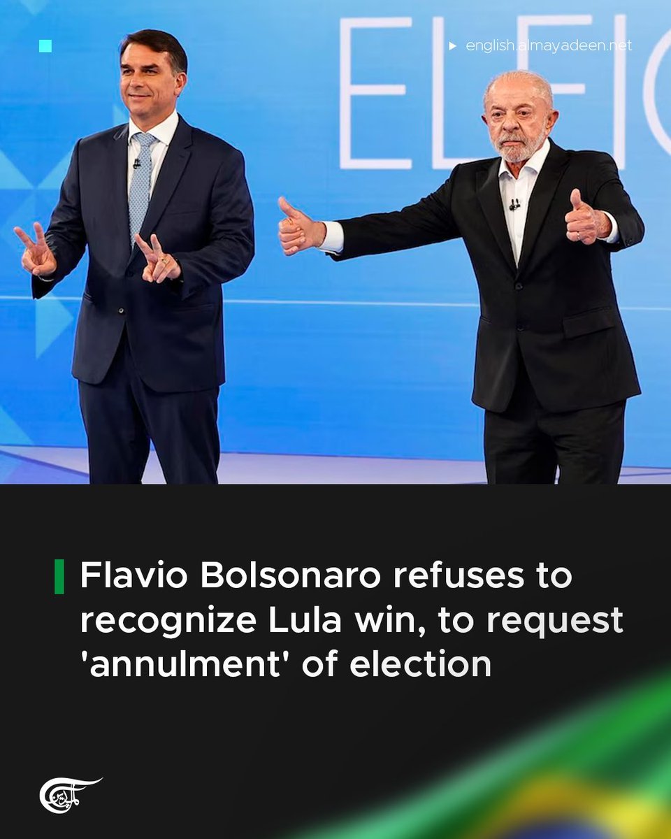 JM_Nauts's tweet photo. Élection #Brasil 🇧🇷 : Rejetant sa défaite face à #Lula, Bolsonaro demande l'annulation du scrutin à cause de la prolongation du vote de 2h. Un recours fragile : son propre camp avait aussi réclamé cette extension (intempéries), tandis que Lula dénonçait des bus bloqués. 🤭🤡 https://t.co/oljkhUVUs6