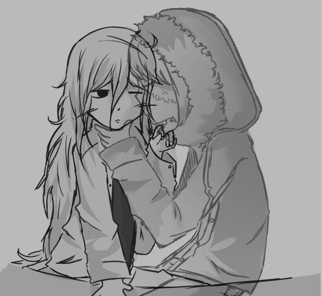 playwithtouys's tweet photo. this sucks so bad im sorry but i wanted to make fanart of @d3adbnuuy ‘s short story about ghost mello….

#meronia #dntwt https://t.co/Y8WpkT7LS5