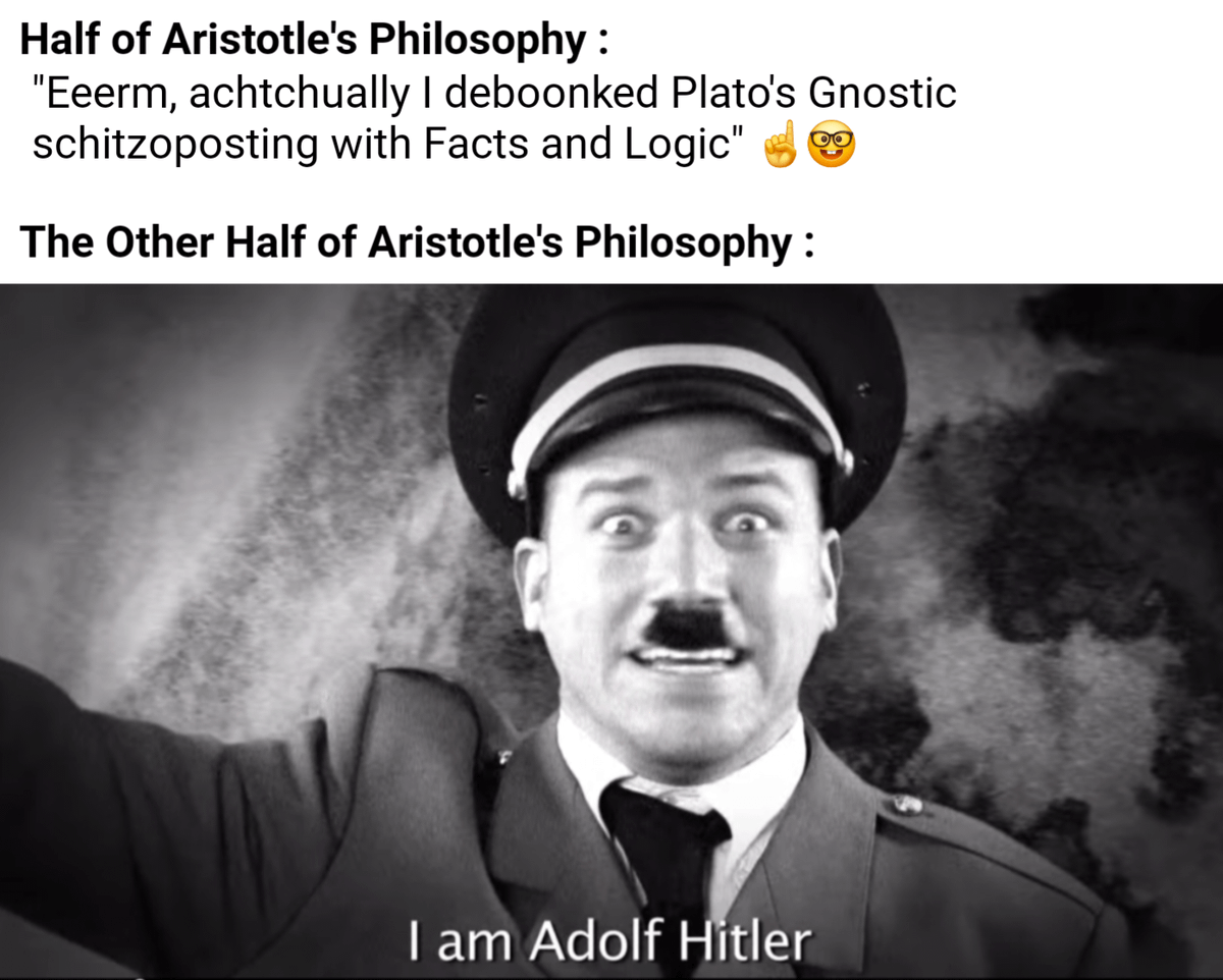 TotalPhilo's tweet photo. Inside Aristotle there were two wolves, one was a Redditor, the other frequented /pol/ https://t.co/WWSA0YiBUc