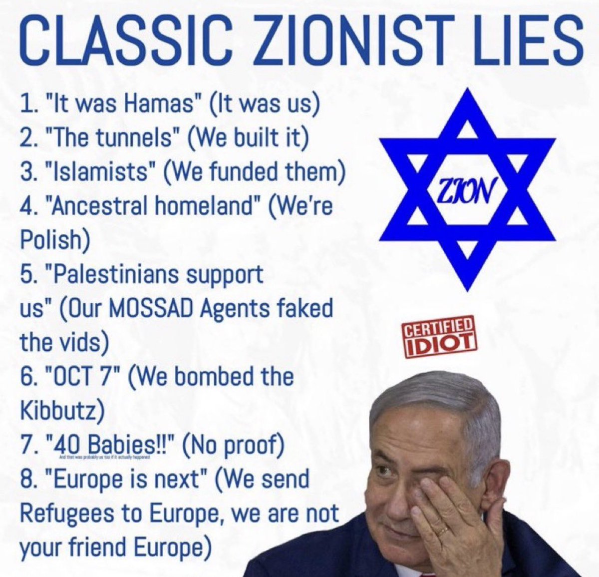 YeWasRight1948's tweet photo. @LukeryaStart @AdinHaykin1 @RachelMcXe @grok Says the retard that believes the most notorious liars in modern history 🤡
Keep sucking zio cock phaguet 😜 https://t.co/CjrbNaWQoH